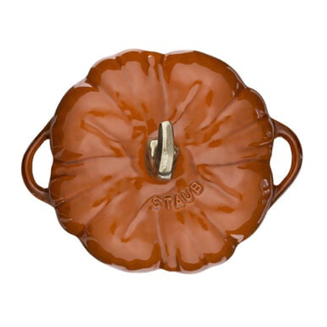 Staub Cast Iron 3.5 Qt Pumpkin Cocotte - top