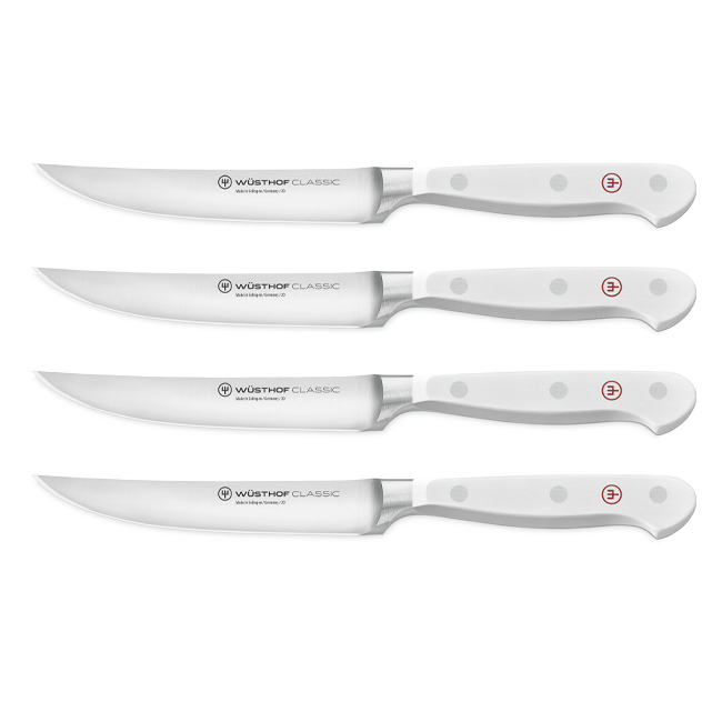 Wüsthof Classic 4-Piece Steak Knife Set | White