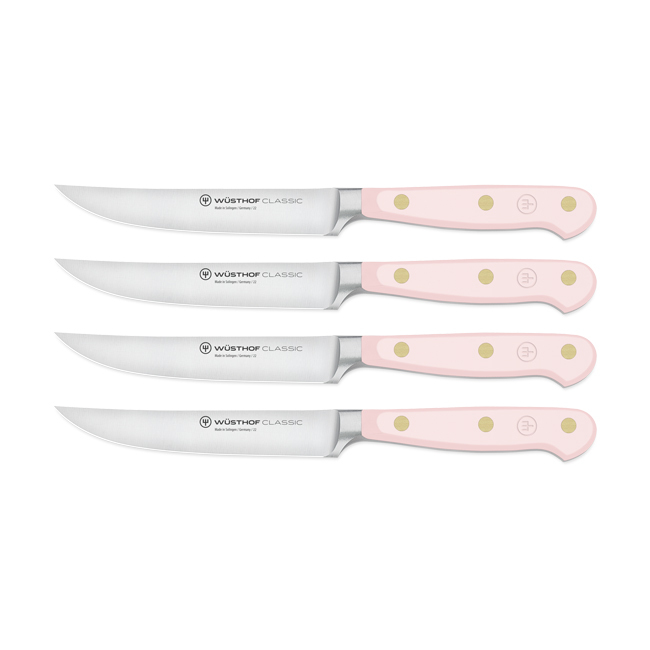 Wüsthof Classic 4-Piece Steak Knife Set | Pink Himalayan Salt