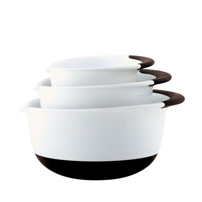 OXO Good Grips 3-Piece Mixing Bowl Set | White