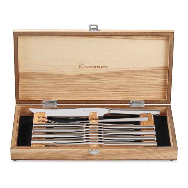 Wüsthof 10-Piece Stainless Mignon Steak & Carving Set - Front