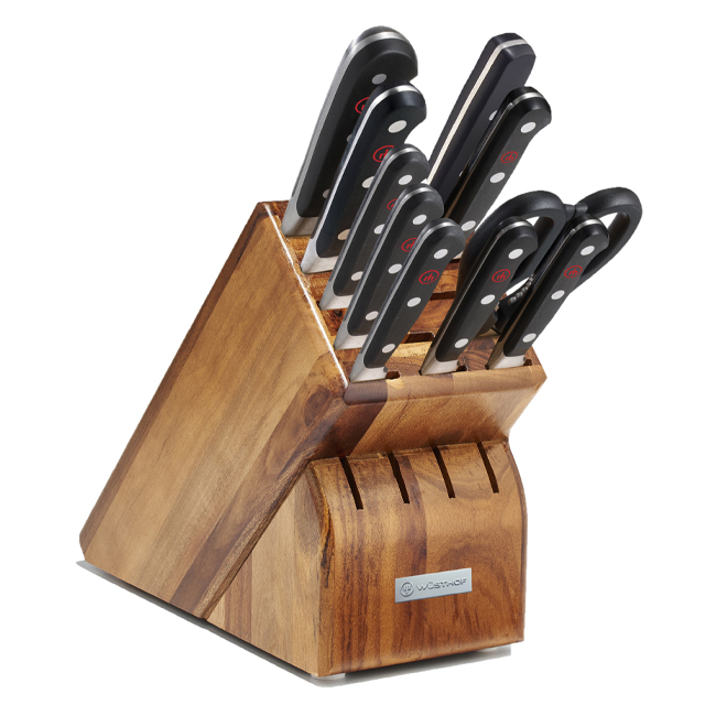 Wüsthof Classic 11-Piece Knife Block Set, Acacia