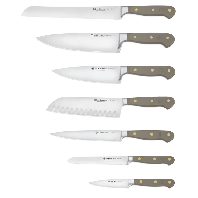 Wüsthof Classic 8-Piece Designer Knife Block Set | Velvet Oyster