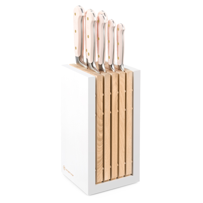 Wüsthof Classic 8-Piece Designer Knife Block Set | Pink Himalayan Salt