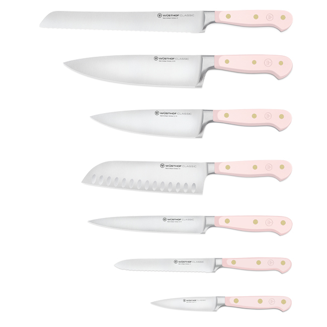 Wüsthof Classic 8-Piece Designer Knife Block Set | Pink Himalayan Salt