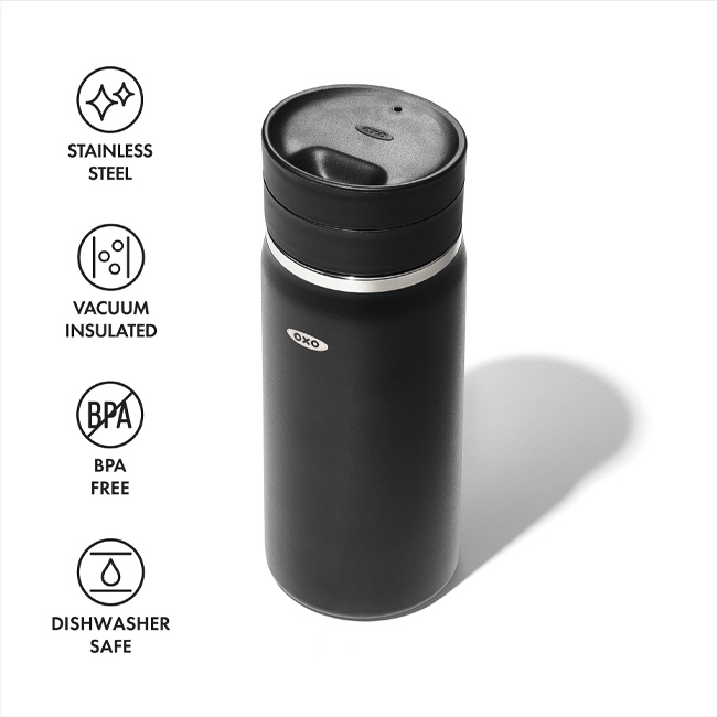 OXO Good Grips 16 oz. Thermal Mug with SimplyClean™ Lid | Black