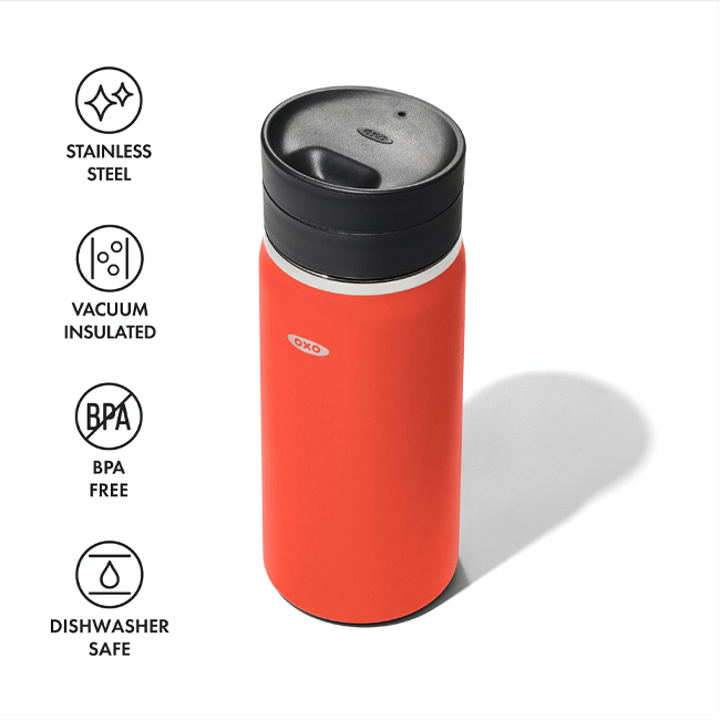 OXO Good Grips 16 oz. Thermal Mug with SimplyClean™ Lid | Terra Cotta Red