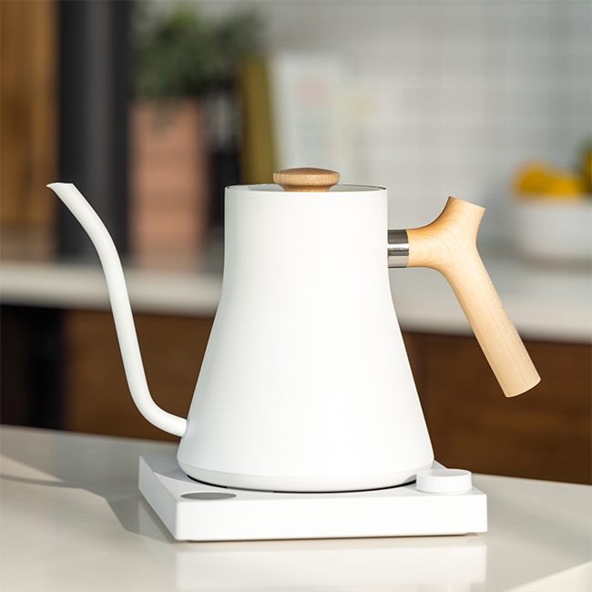 Fellow Stagg EKG Electric Kettle | White/Maple