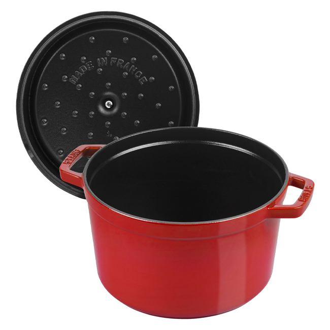 Staub Cast Iron Round 5 Qt., Tall Cocotte - open