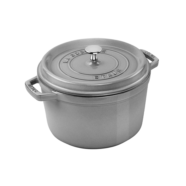 Staub Cast Iron Round 5 Qt., Tall Cocotte | Graphite Grey