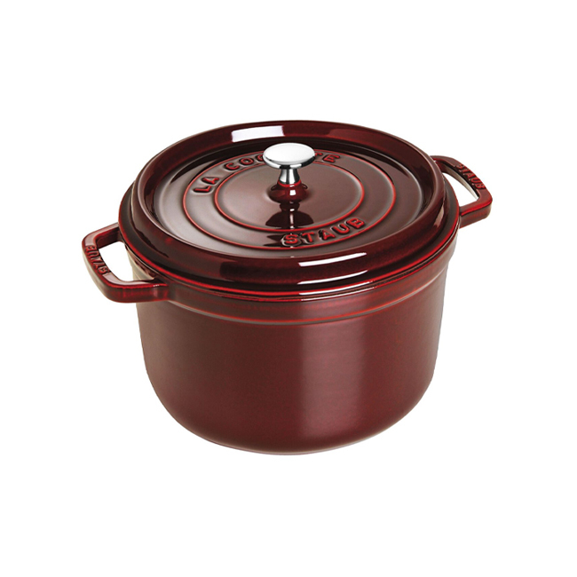 Staub Cast Iron Round 5 Qt., Tall Cocotte | Grenadine