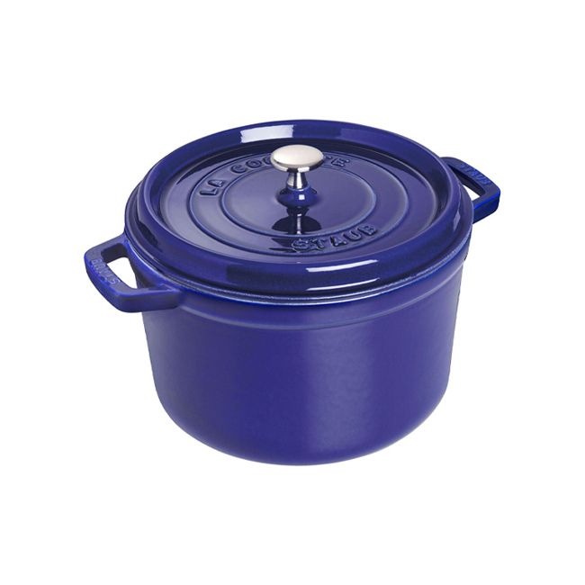 Staub Cast Iron Round 5 Qt., Tall Cocotte | Dark Blue