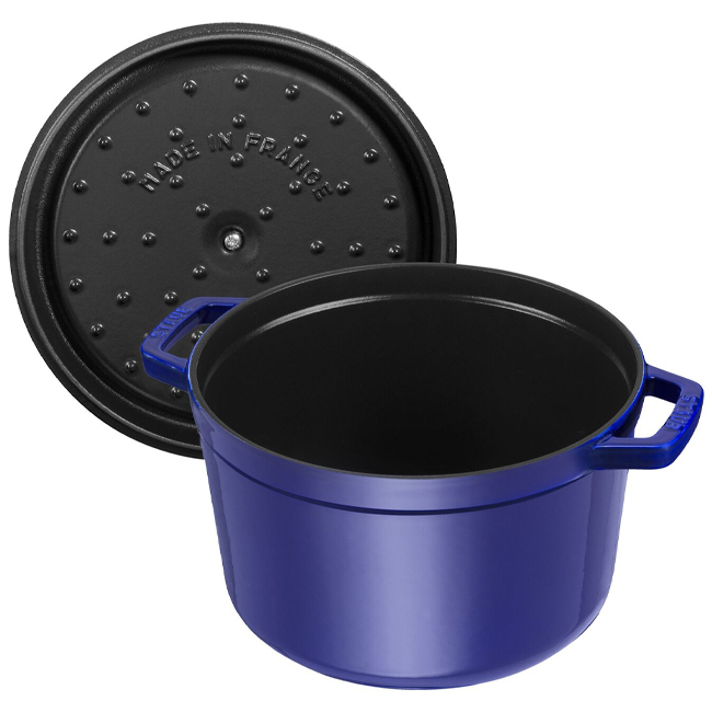 Staub Cast Iron Round 5 Qt., Tall Cocotte | Dark Blue