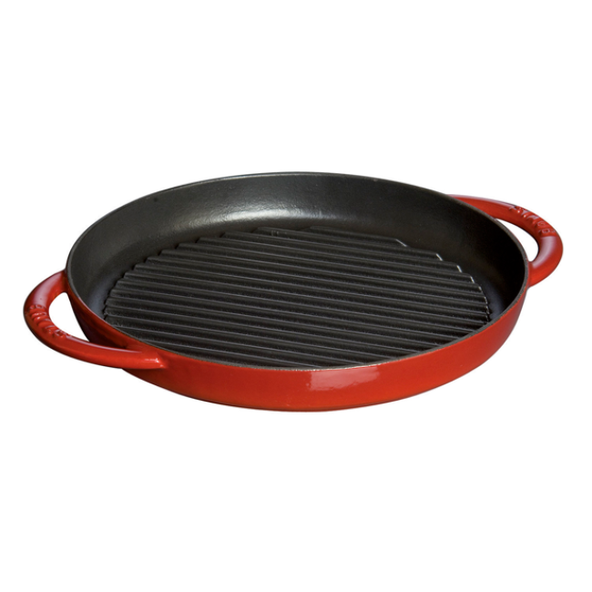 Staub Cast Iron 10 Inch Round Pure Grill | Cherry