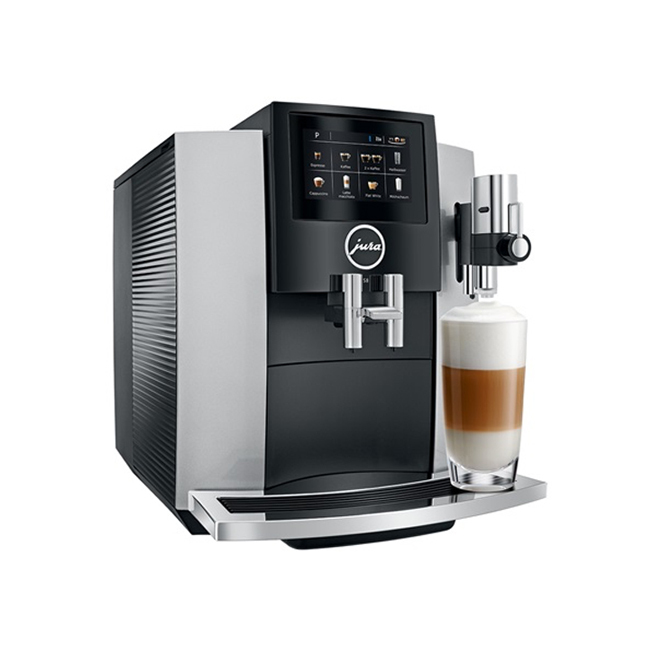 Jura S8 Automatic Coffee Center - Moonlight Silver - Left