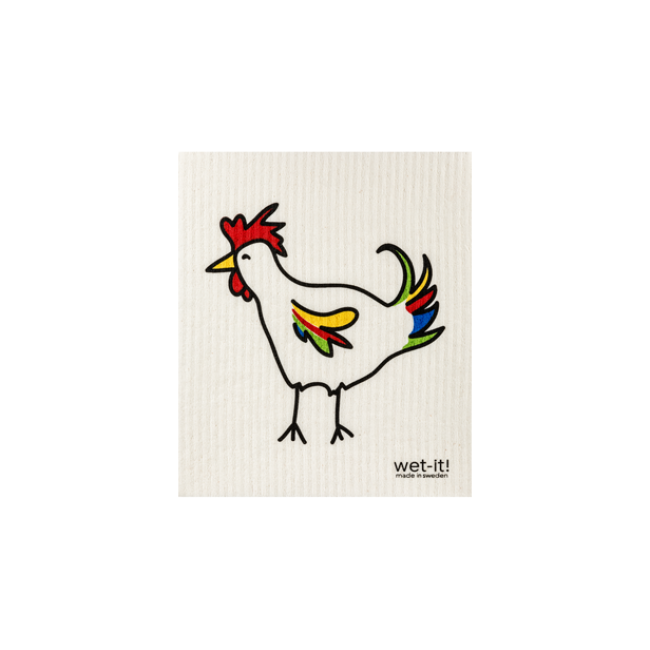 Wet-It! Rooster Swedish Dishcloth