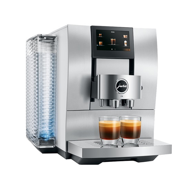 Jura Z10 Automatic Coffee Center | Aluminum White - Quarter view