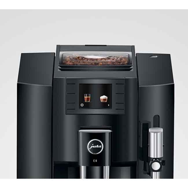 Jura E8 Automatic Coffee Center - Piano Black - Control Panel