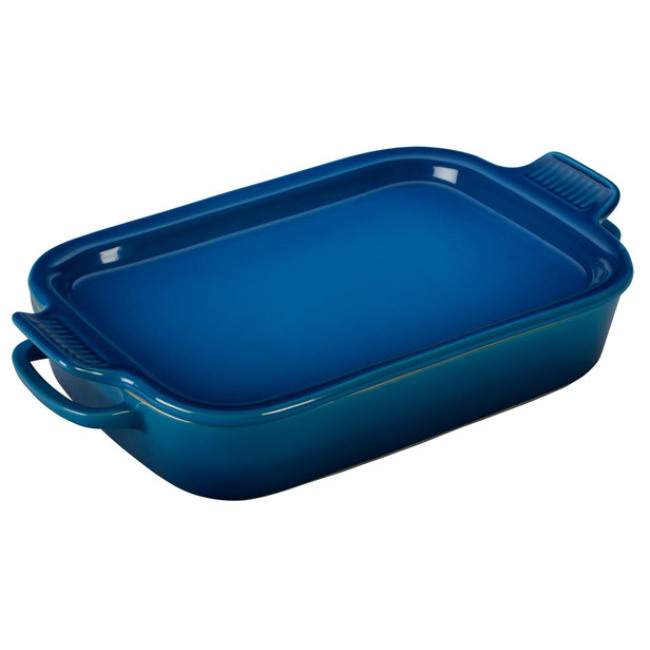 Le Creuset Rectangular Dish with Platter Lid | Marseille Blue