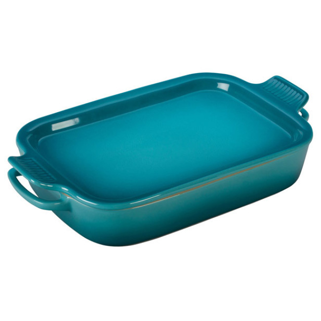 Le Creuset Rectangular Dish with Platter Lid | Caribbean Blue