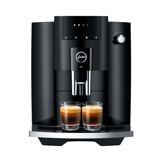 Jura E4 Automatic Coffee Center - Piano Black | Front