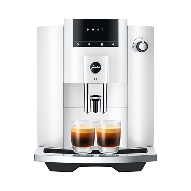 Jura E4 Automatic Coffee Center - Piano White | Front