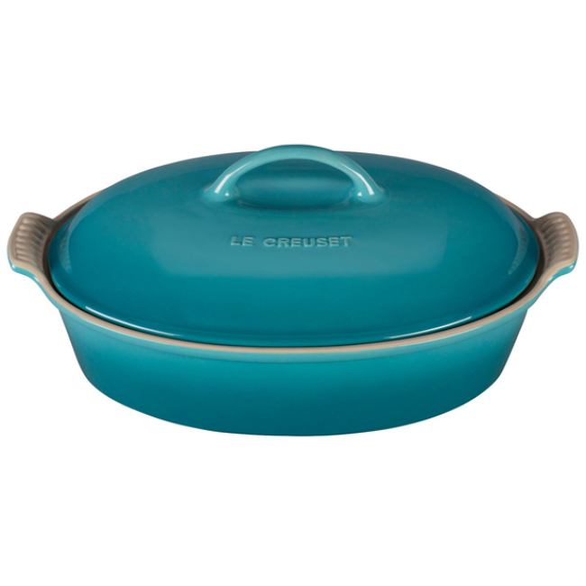 Le Creuset Heritage 4 Qt. Covered Casserole - Caribbean Blue