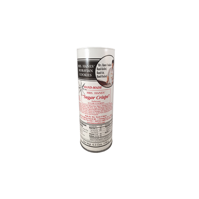 Mrs. Hanes Sugar Crisps Moravian Cookie Tube