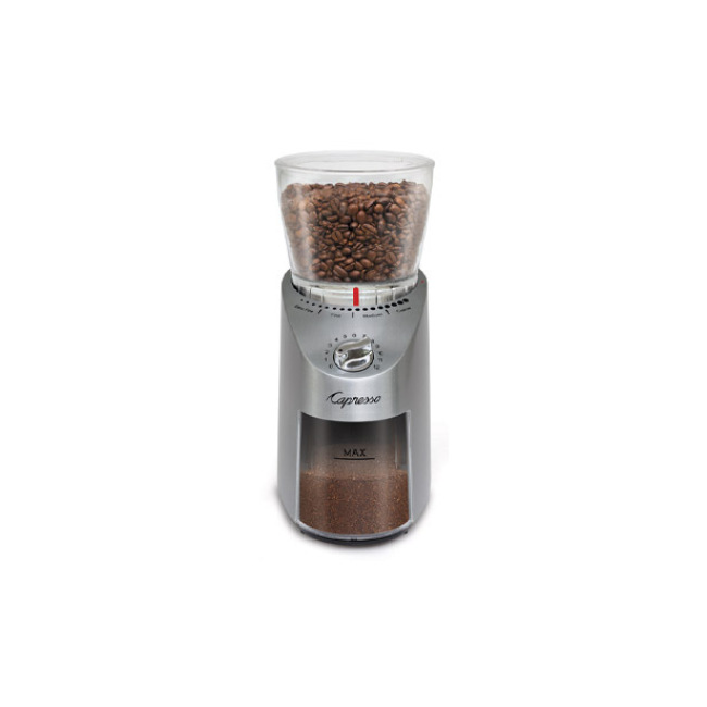 Capresso Die Cast Infinity Plus Conical Burr Grinder, Stainless Steel 1