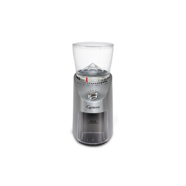 Capresso Die Cast Infinity Plus Conical Burr Grinder, Stainless Steel 4