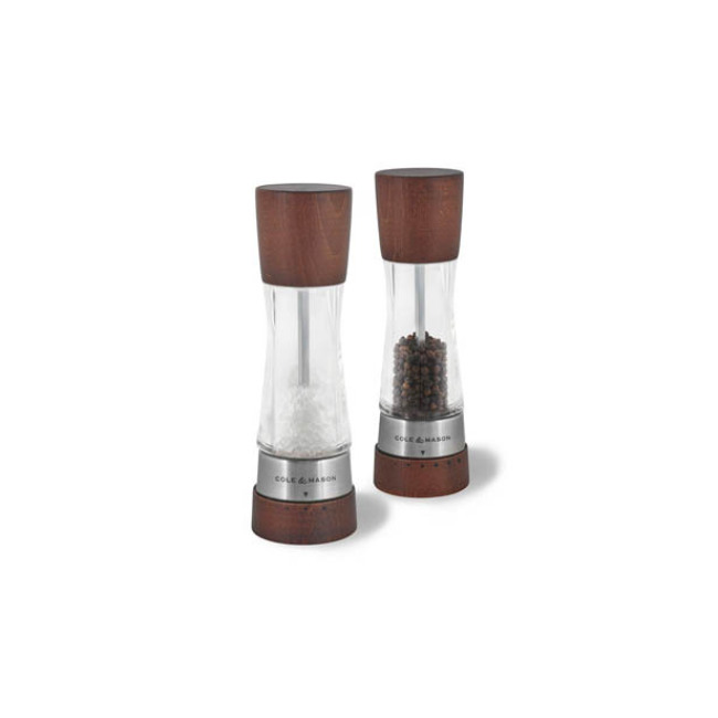 Cole & Mason Derwent Salt & Pepper Mill Gift Set, Forest Wood 1