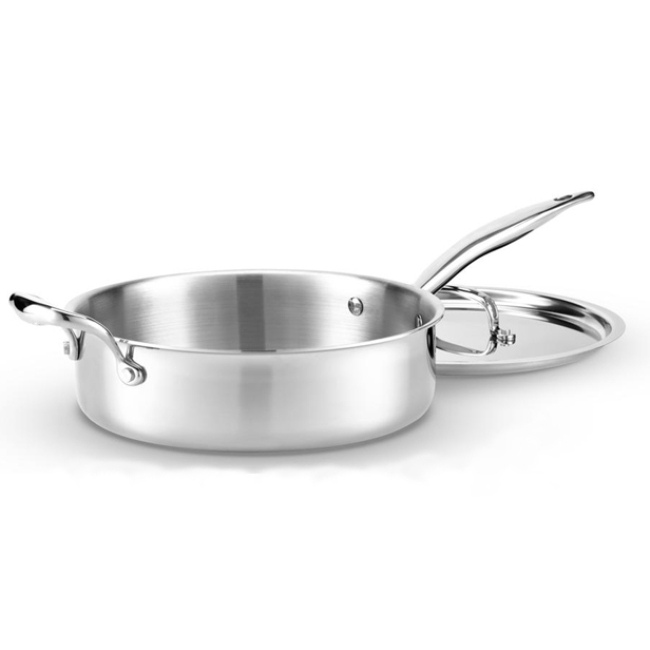 Heritage Steel 4 Qt Sauté Pan with Lid 1