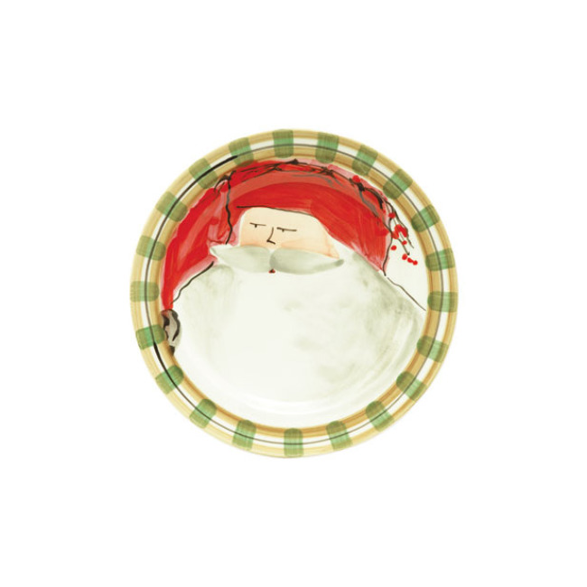 Vietri Old St. Nick Dinner Plate - Red Hat