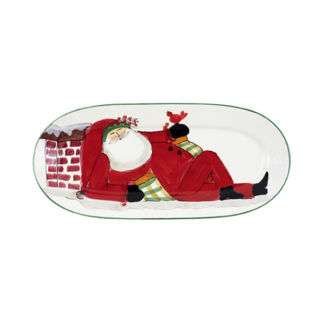 Vietri Old St. Nick Small Oval Platter