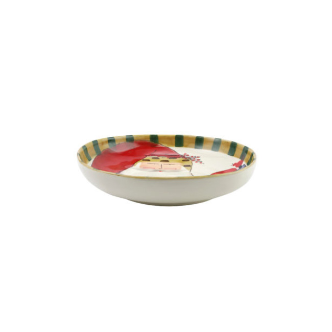 Vietri Old St. Nick Round Shallow Bowl w/ Train 1