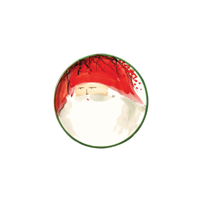 Vietri Old St. Nick Canapé Plate - Red Hat