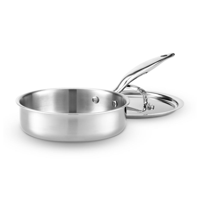 Heritage Steel 1.5 Qt Sauté Pan with Lid 1