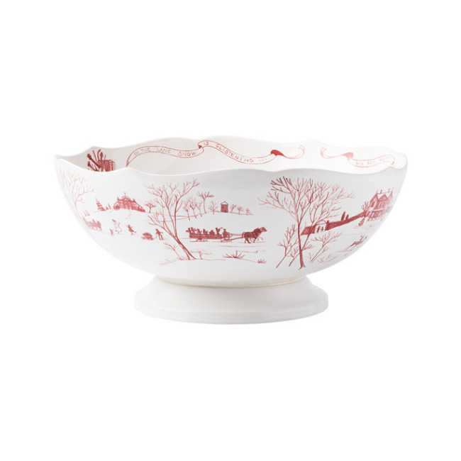 Juliska Country Estate Winter Frolic Ruby 13" Centerpiece Bowl	 1