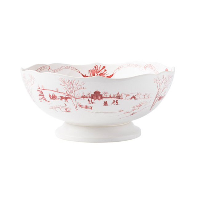 Juliska Country Estate Winter Frolic Ruby 13" Centerpiece Bowl	 2