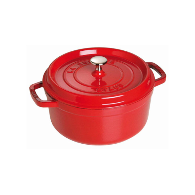 Staub Cast Iron Round 4 Qt Cocotte - Cherry Red