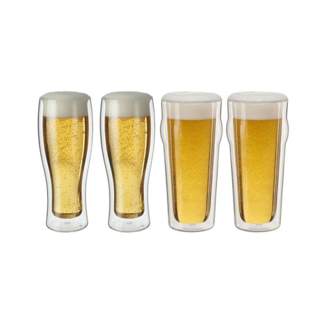 Zwilling J A Henckels Sorrento Bar 4 Pc, Double-Wall 16 oz. Pint & 14 oz. Pilsner Glass Set