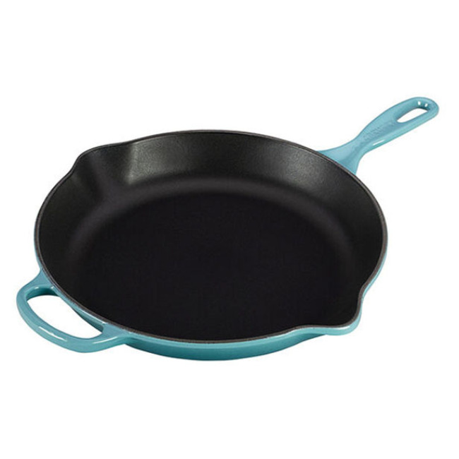 Le Creuset Signature 11.75 Inch Cast Iron Round Skillet | Caribbean