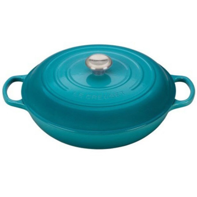 Le Creuset Signature 5 Qt. Braiser | Caribbean Blue