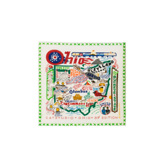 Catstudio State of Ohio Dish Towel 1