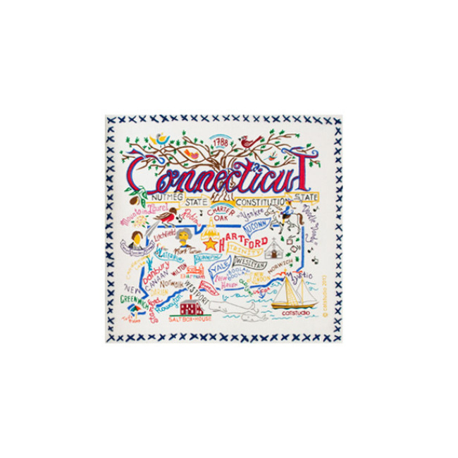 Catstudio State of Connecticut Dish Towel 1