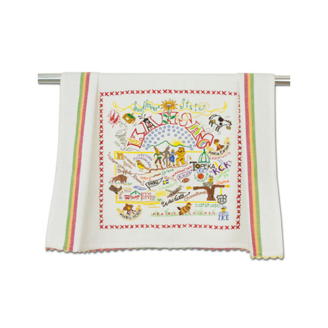 Catstudio State of Kansas Dish Towel