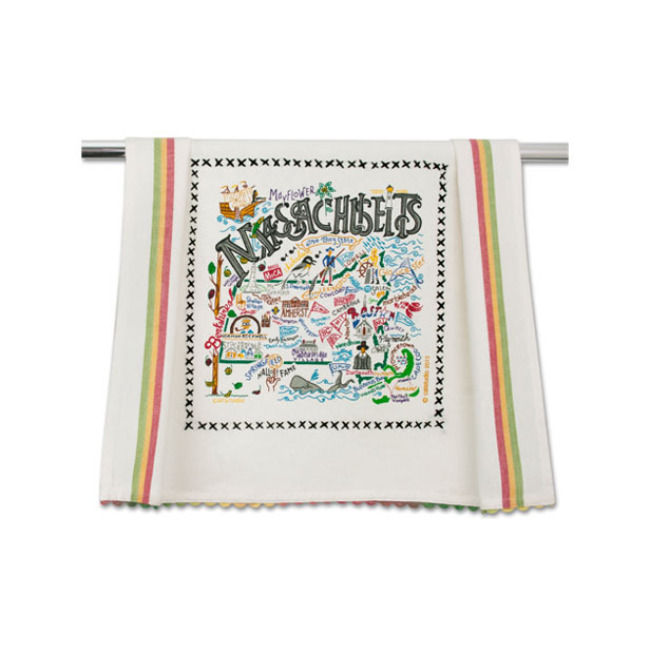 Catstudio State of Massachusetts Dish Towel