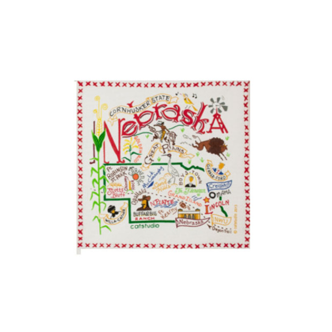 Catstudio State of Nebraska Dish Towel 1