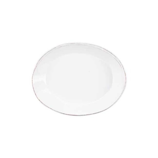 Vietri Lastra White Small Oval Baker 1