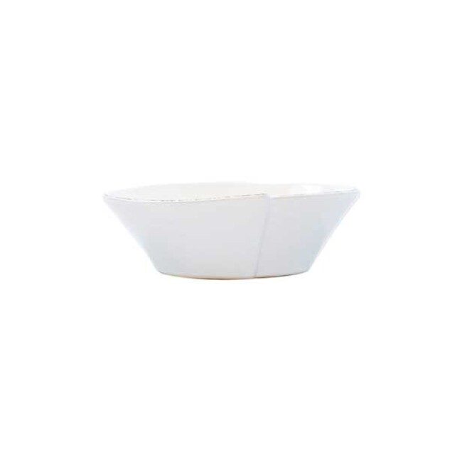 Vietri Lastra White Small Oval Bowl